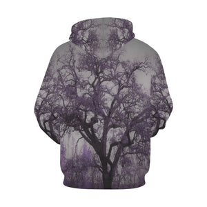 Spooky Tree Purple All Over Print Hoodie for Men/Large Size (USA Size) (Model H13)