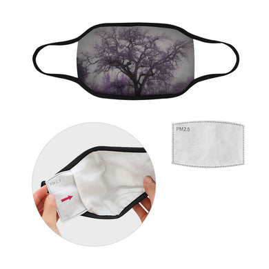 Spooky Tree Purple Mouth Mask in One Piece (2 Filters Included) (Model M02)