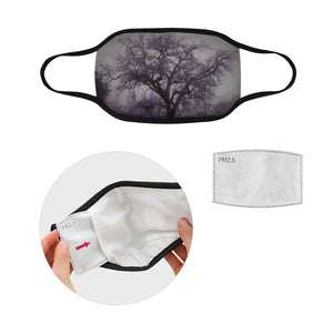Spooky Tree Purple Mouth Mask in One Piece (2 Filters Included) (Model M02)