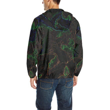 Load image into Gallery viewer, Sea of Flames Glowing All Over Print Quilted Windbreaker for Men (Model H35)