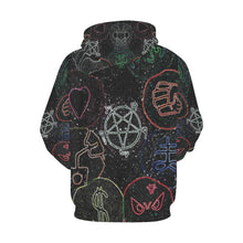 Load image into Gallery viewer, Dante&#39;s Inferno Glowing All Over Print Hoodie for Women (USA Size) (Model H13)