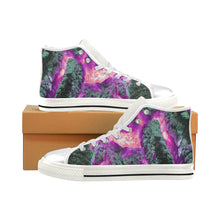 Load image into Gallery viewer, Sea of Flames Magenta Women&#39;s Classic High Top Canvas Shoes (Model 017)