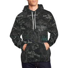 Load image into Gallery viewer, Painted Skulls Glowing All Over Print Hoodie for Men/Large Size (USA Size) (Model H13)