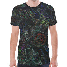 Load image into Gallery viewer, Graffiti Abstract Glowing New All Over Print T-shirt for Men (Model T45)