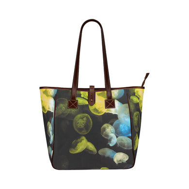 Jellyfish Yellow and Blue Classic Tote Bag (Model 1644)