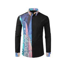 Load image into Gallery viewer, Surfboards Blue Men&#39;s All Over Print Casual Dress Shirt (Model T61)