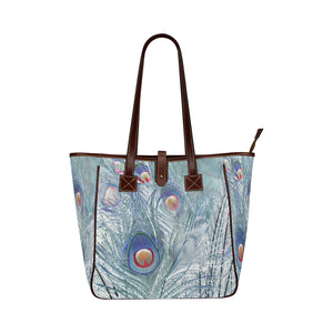Peacock Feathers Negative Classic Tote Bag (Model 1644)
