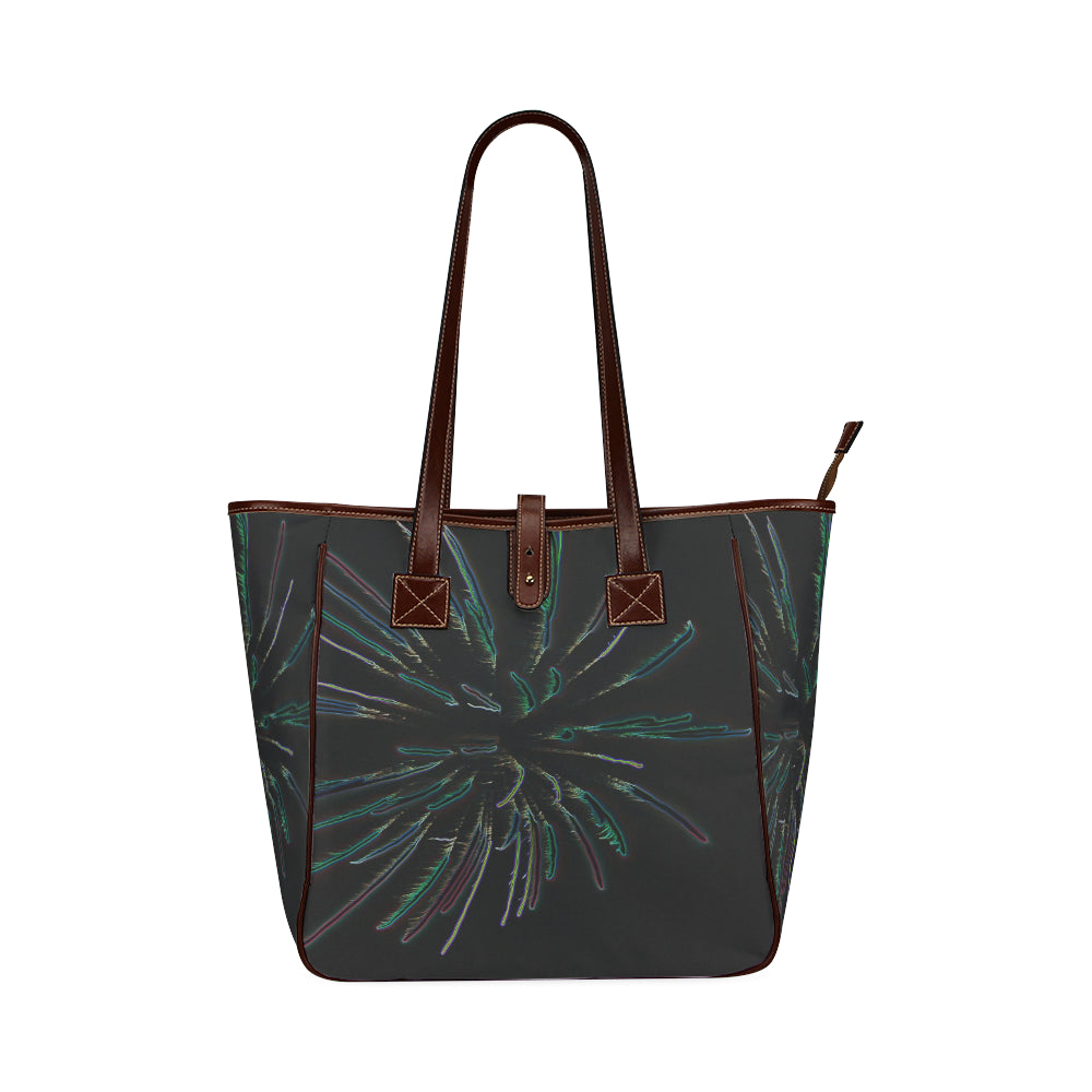 Fireworks Burst Glowing Classic Tote Bag (Model 1644)