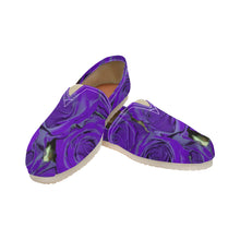 Load image into Gallery viewer, Rose Bouquet Flower Purple Unisex Classic Canvas Slip-On (Model 1206)