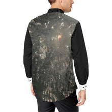 Load image into Gallery viewer, Fireworks Black and Negative Men&#39;s All Over Print Casual Dress Shirt (Model T61)