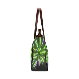 Fireworks Burst Green Classic Tote Bag (Model 1644)