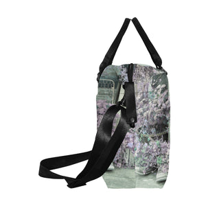 Blooming Boots Flower Purple Large Capacity Duffle Bag (Model 1715)