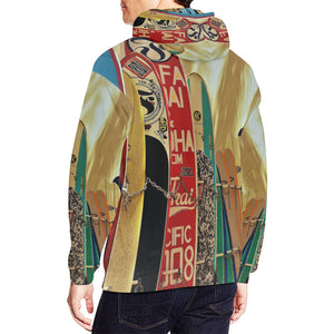 Surfboards All Over Print Hoodie for Men/Large Size (USA Size) (Model H13)