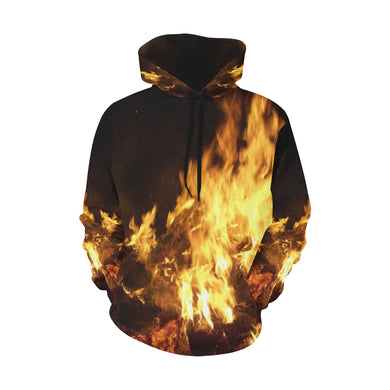 Feathery Flames All Over Print Hoodie for Women (USA Size) (Model H13)