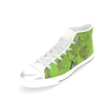Load image into Gallery viewer, Rose Bouquet Flower Green Women&#39;s Classic High Top Canvas Shoes (Model 017)