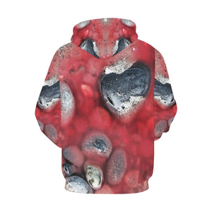 Puddle of Love Red All Over Print Hoodie for Women (USA Size) (Model H13)