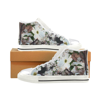 Arkansas Dogwood Flower Women's Classic High Top Canvas Shoes (Model 017)