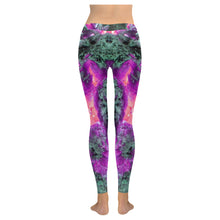 Load image into Gallery viewer, Molten Flames Magenta Low Rise Leggings (Invisible Stitch) (Model L05)