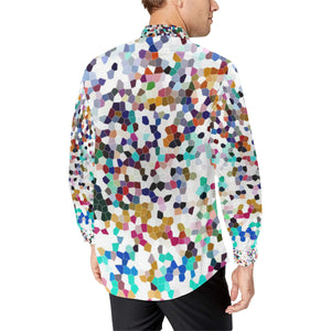 Holiday Paisley Negative Mosaic Men's All Over Print Casual Dress Shirt (Model T61)