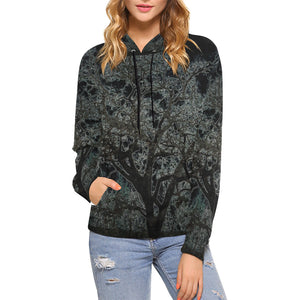 Spooky Tree Glowing All Over Print Hoodie for Women (USA Size) (Model H13)
