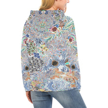 Load image into Gallery viewer, Fun and Fancy Paisley Negative All Over Print Hoodie for Women (USA Size) (Model H13)