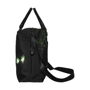 Fireworks Flowers Green Large Capacity Duffle Bag (Model 1715)