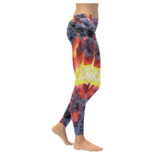 Load image into Gallery viewer, Molten Flames Low Rise Leggings (Invisible Stitch) (Model L05)