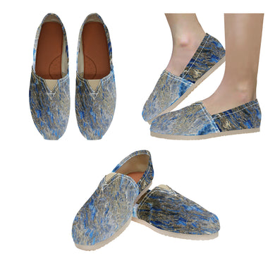Marbled Abstract Negative Unisex Classic Canvas Slip-On (Model 1206)