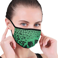 Load image into Gallery viewer, Crackle Art Green Mouth Mask