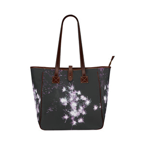 Fireworks Flowers Purple Classic Tote Bag (Model 1644)