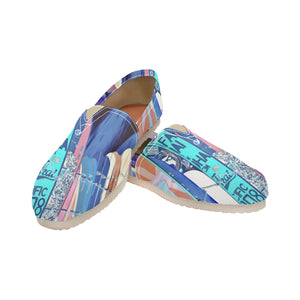 Surfboards Blue Unisex Classic Canvas Slip-On (Model 1206)