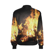 Load image into Gallery viewer, Feathery Flames Mosaic All Over Print Bomber Jacket for Women (Model H36)