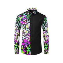 Load image into Gallery viewer, Holiday Paisley Purple Mosaic Men&#39;s All Over Print Casual Dress Shirt (Model T61)
