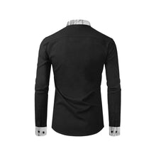 Load image into Gallery viewer, Icicles Black and White Men&#39;s All Over Print Casual Dress Shirt (Model T61)