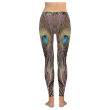 Load image into Gallery viewer, Peacock Feathers Low Rise Leggings (Invisible Stitch) (Model L05)