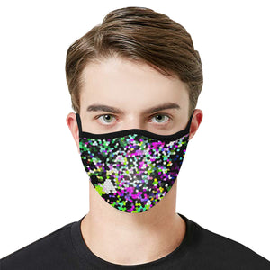 Holiday Paisley Purple Mosaic Mouth Mask in One Piece (2 Filters Included) (Model M02)