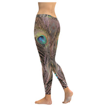 Load image into Gallery viewer, Peacock Feathers Low Rise Leggings (Invisible Stitch) (Model L05)