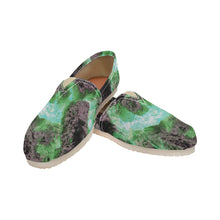 Load image into Gallery viewer, Molten Flames Green Unisex Classic Canvas Slip-On (Model 1206)