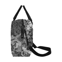 Load image into Gallery viewer, Fun and Fancy Paisley Black and White Large Capacity Duffle Bag (Model 1715)