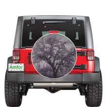 Load image into Gallery viewer, Spooky Tree Purple 32 Inch Spare Tire Cover