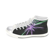 Load image into Gallery viewer, Fireworks Star Purple Women&#39;s Classic High Top Canvas Shoes (Model 017)