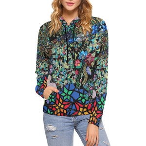 Holiday Paisley All Over Print Hoodie for Women (USA Size) (Model H13)