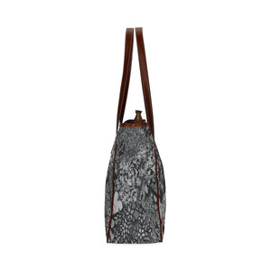 Holiday Paisley Black and White Classic Tote Bag (Model 1644)