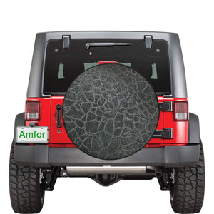 Crackle Black 34 Inch Spare Tire Cover