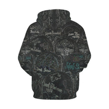 Load image into Gallery viewer, Painted Skulls Glowing All Over Print Hoodie for Women (USA Size) (Model H13)