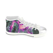 Load image into Gallery viewer, Sea of Flames Magenta Women&#39;s Classic High Top Canvas Shoes (Model 017)