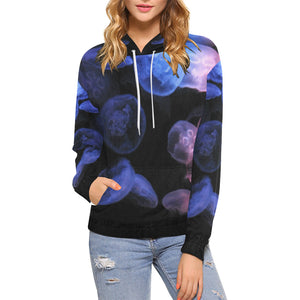 Jellyfish All Over Print Hoodie (for Women)