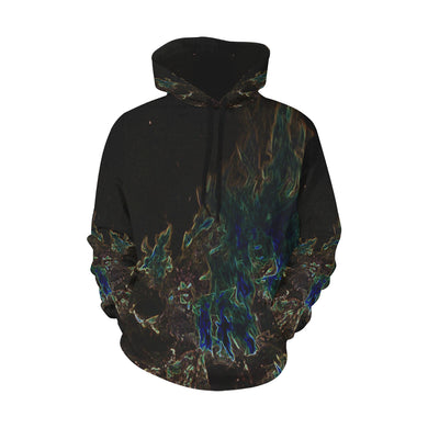 Feathery Flames Glowing All Over Print Hoodie for Women (USA Size) (Model H13)
