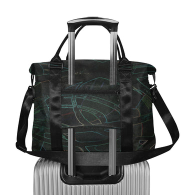 Abstract Circles Glowing Large Capacity Duffle Bag (Model 1715)