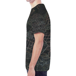 Patchwork Aerial Glowing New All Over Print T-shirt for Men (Model T45)